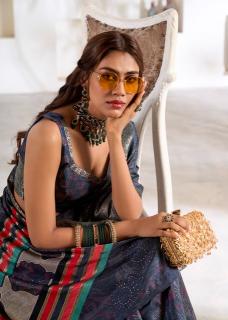 Rajpath violet silk surat textile market sarees  - wholesale export